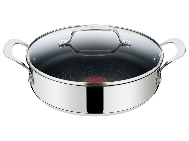 Couvercle En Verre Tefal Jamie Oliver 24cm - Acier Inoxydable, Ouverture Vapeur, Résistant à 260°C