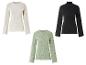 Drie effen longsleeves met gerimpelde details.