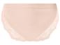 Culotte femme rose clair avec délicate bordure en dentelle sur les côtés.