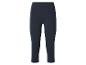 Donkerblauwe capri legging met elastische tailleband.