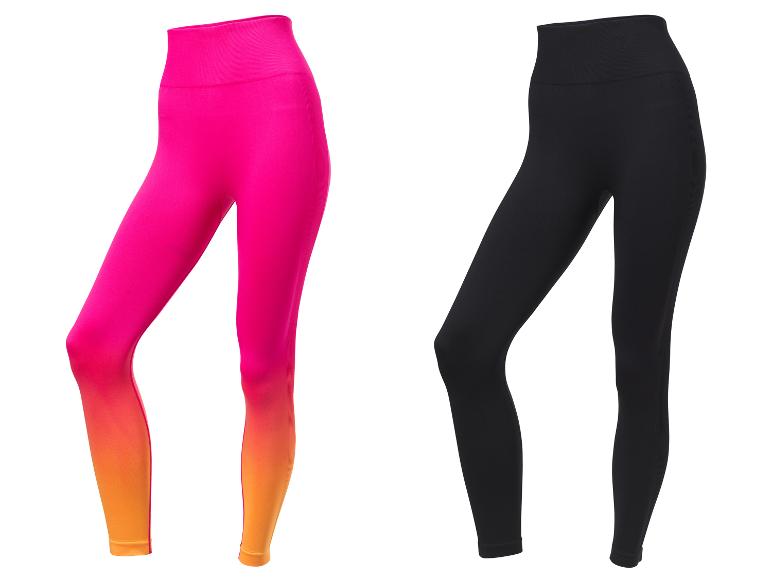 Sportleggings: zwart en ombre roze model.