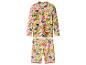 Kinderzwemset met tropische bloemenprint, lange mouwen en korte broek.