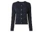 Donkerblauw gebreid vest met knopen