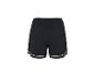 Short de sport noir avec ourlets blancs.