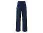 Donkerblauwe, wijde broek voor dames.
