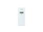 Witte digitale thermometer en hygrometer met display dat 19.4°C en 48% vochtigheid toont.