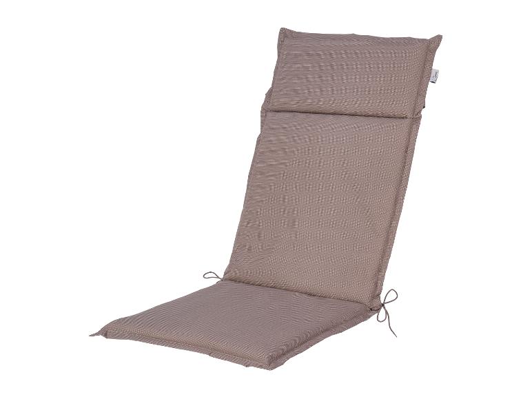 Coussin de chaise longue beige avec attaches, marque LIVARNO home.