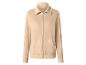 Beige fleecejack met rits en kraag