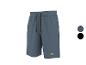 Blauwe sportshorts voor heren met geel-zwart trekkoord en geel logo.