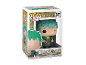 Figurine Funko Pop! Roronoa Zoro de One Piece, numéro 327, en boîte.