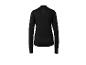 T-shirt noir à manches longues pour femme avec éléments réfléchissants au dos.