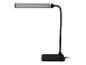 Zwarte bureaulamp met flexibele hals en een rechthoekig LED-lichtelement