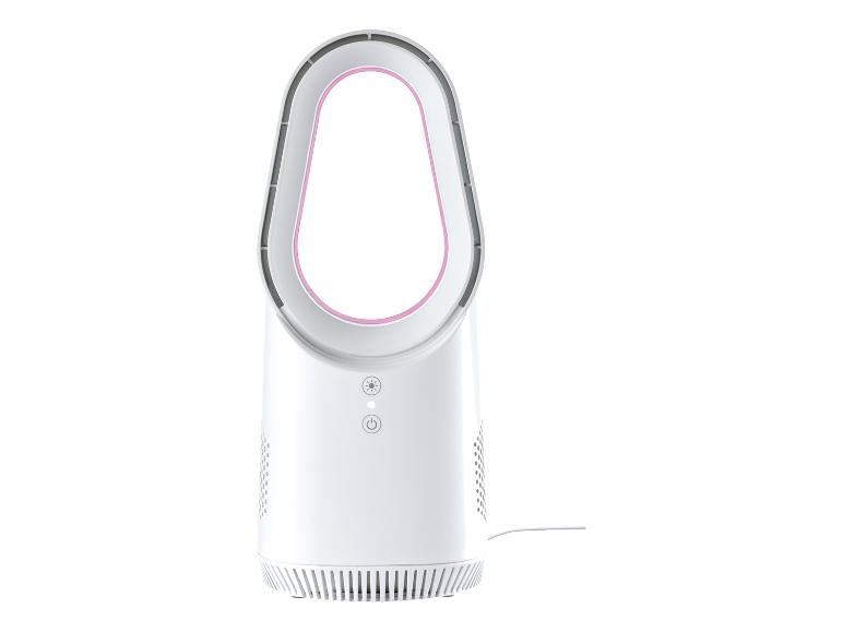 Witte, design ventilator en luchtreiniger.