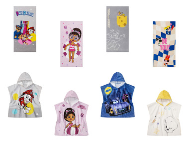 Serviette de plage ou poncho de plage pour enfants en coton