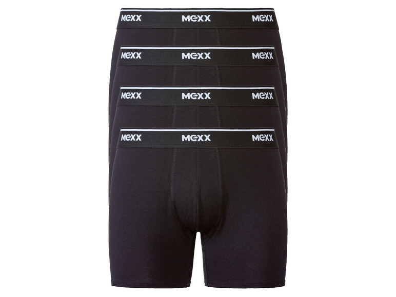 Aller en mode plein écran MEXX Boxer-shorts pour hommes, 4 pièces, bords élastiques avec inscription de la marque - Photo 1