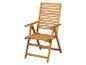 Chaise de jardin pliante en bois avec lattes et accoudoirs