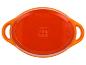 Oranjerode, ovale SilverCrest ovenschaal met twee handgrepen.