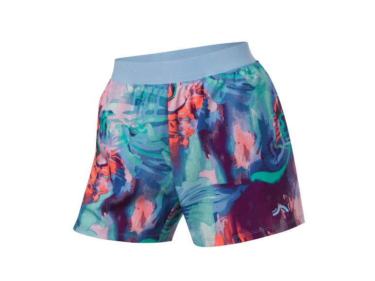 Sport shorts met bloemenprint, felle kleuren.