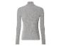 Een grijze longsleeve trui met een hoge hals.