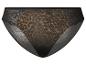Culotte en maille imprimé léopard avec détails en dentelle noire.