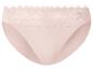 Culotte femme rose clair avec dentelle à la taille.