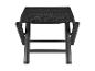 Tabouret pliant noir avec assise en tissu maillé