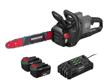 Tronçonneuse sans fil 40 V PARKSIDE PERFORMANCE® PPKSA40 avec 2 batteries et chargeur double