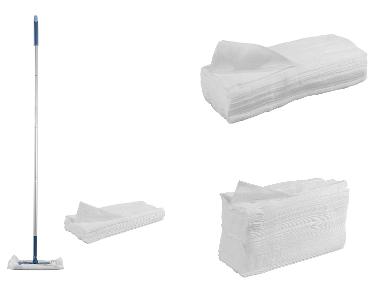 LIVARNO® Balai de sol et lingettes jetables