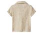 Beige overhemd met korte mouwen en kraag, achterkant