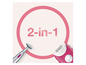 Een roze Braun 2-in-1 epilator en trimmer.