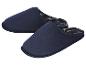 Donkerblauwe herenpantoffels met geruite voering