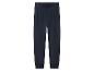 Donkerblauwe effen joggingbroek met elastische tailleband en geribde boorden