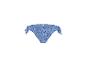 Blauwe bikinibroekje met bloemenprint en strikjes aan de zijkant