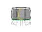 Tuin trampoline met veiligheidsnet en ladder, groen en zwart