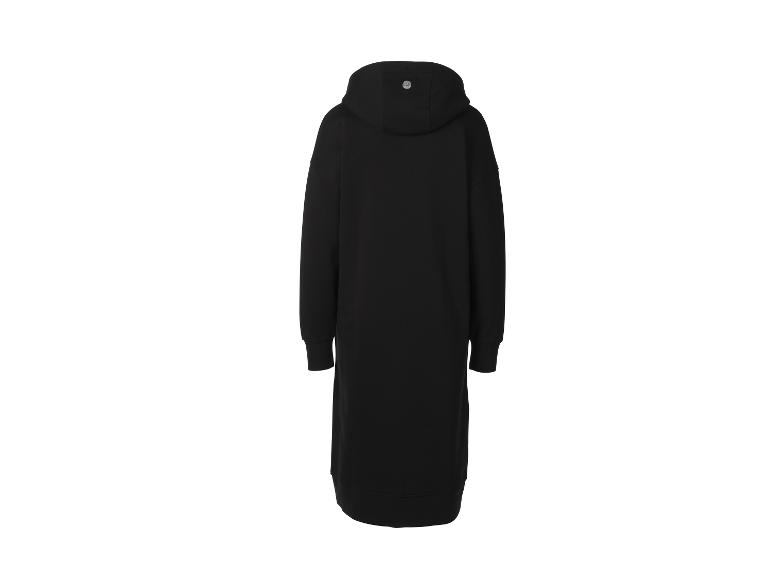 Robe longue noire à capuche avec logo