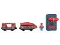 Train jouet rouge, figurine et télécommande City Express.