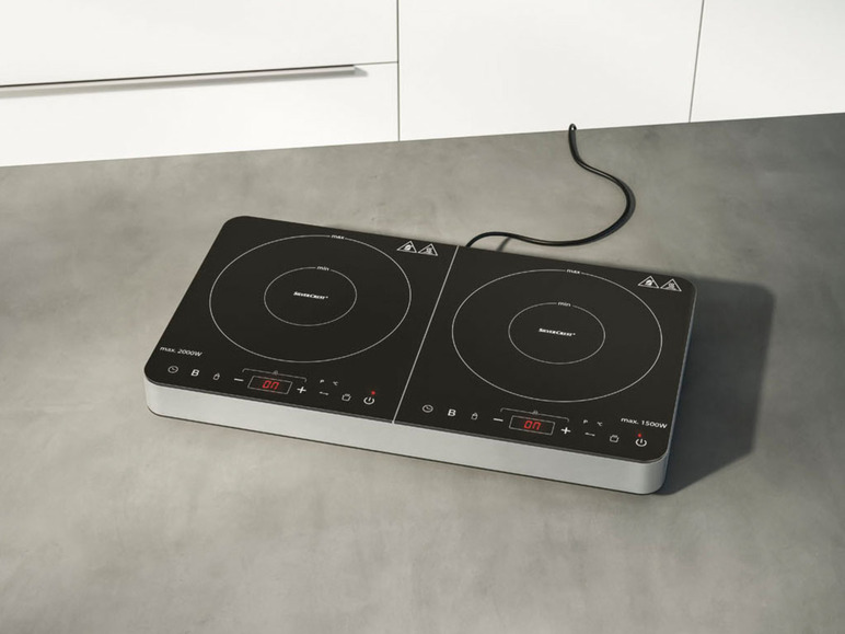 Ga naar volledige schermweergave: SILVERCREST® KITCHEN TOOLS Dubbele inductiekookplaat, 3500 W - afbeelding 3