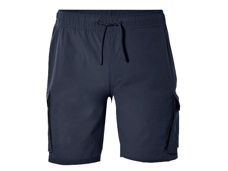 Shorts cargo foncés à cordon de serrage.