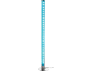 LED-kolomlamp met bubbel- en glinstereffect, chromen voet.