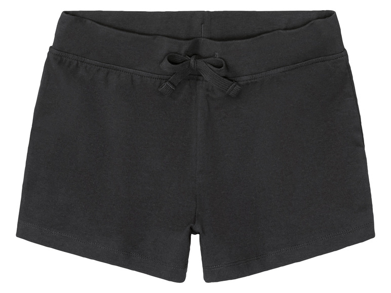 Shorts noirs en coton avec cordon de serrage