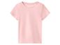 Effen roze T-shirt met korte mouwen voor dames