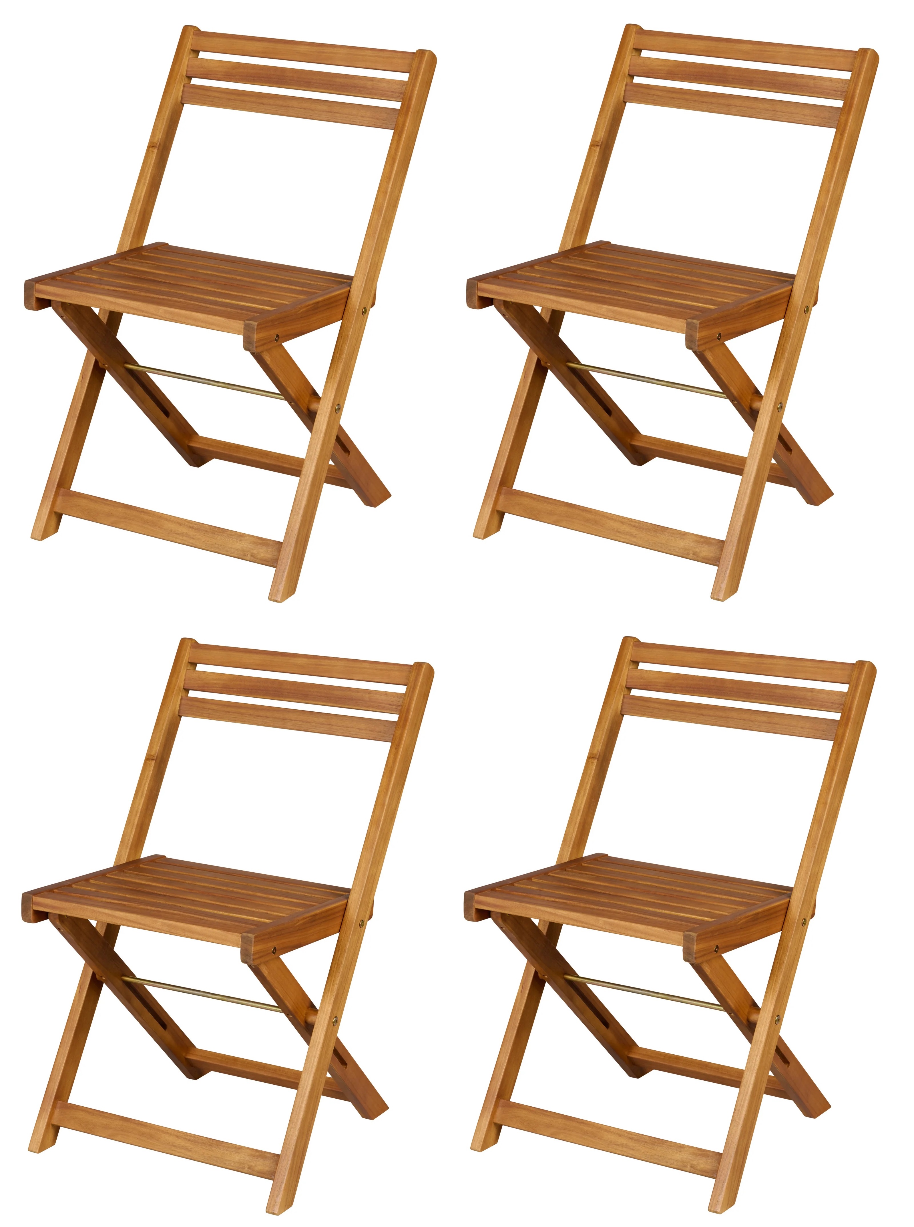 Set met 4 tuinstoelen acacia LIVARNO home