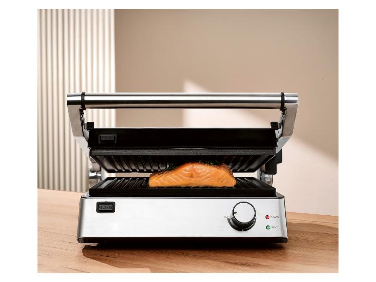 Grill en panini, gegrilde zalm.
