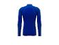Blauw sportshirt met lange mouwen en getextureerde details.