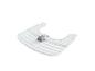 Plateau de chaise haute blanc avec un mécanisme de fixation gris