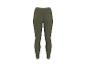 Legging de sport vert foncé pour femme avec taille haute et détails réfléchissants.