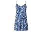 Combinaison femme à motif feuilles bleues et blanches