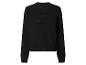 Pull noir à manches longues pour femme avec tricot ajouré
