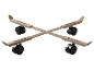 Support de chariot réglable beige avec quatre roues noires