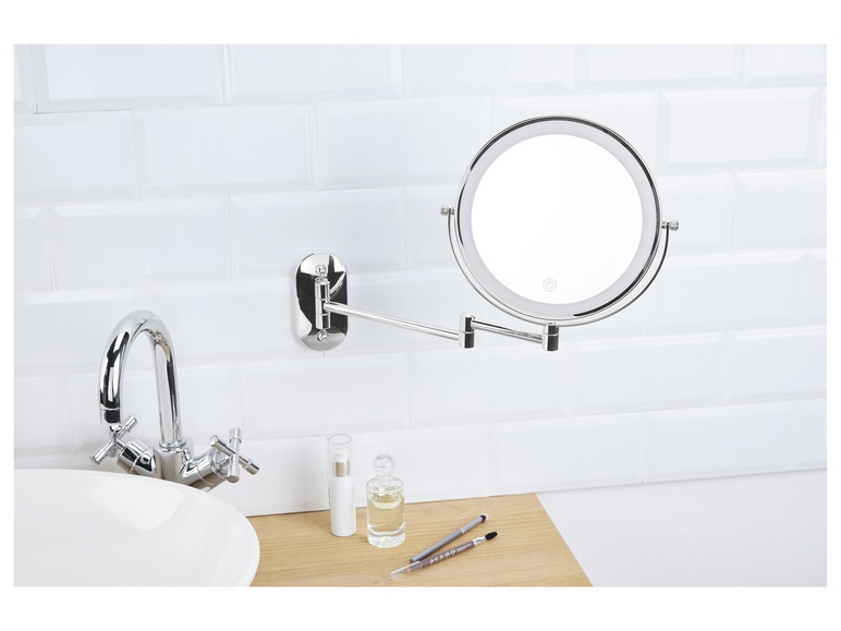 Ga naar volledige schermweergave: CIEN Make-upspiegel met ledverlichting, Ø 16,5 cm - afbeelding 6